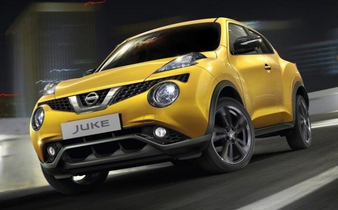 Geltona "Nissan Juke" 2014. | Nuotrauka: cheatsheet.com.