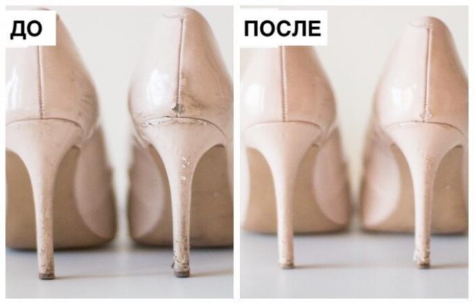 Prancūzų būdas "ištrinti" bet kokius įbrėžimus nuo lakuotos batai