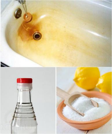 Veiksmingas būdas išvalyti vonios ir kriauklės iš indėlių ir rūdžių.