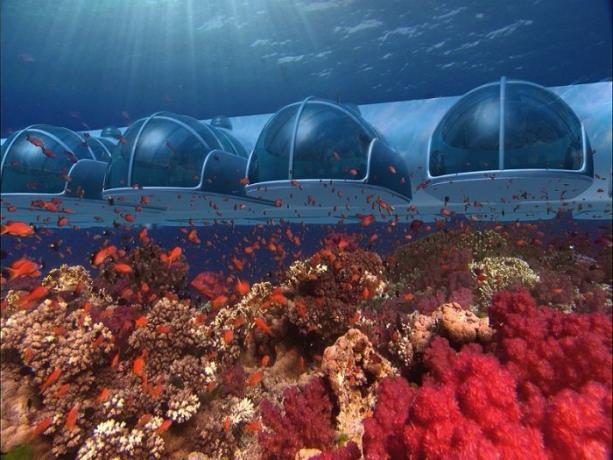 Povandeninis viešbutis Fidžis salynas. | Nuotrauka: s-media-cache-ak0.pinimg.com.
