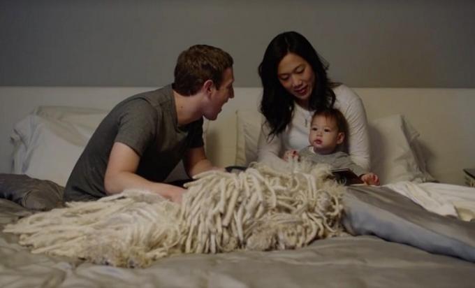 Pažymėti Zuckerberg su žmona ir dukra