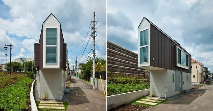 Siauras namas Japonijoje.