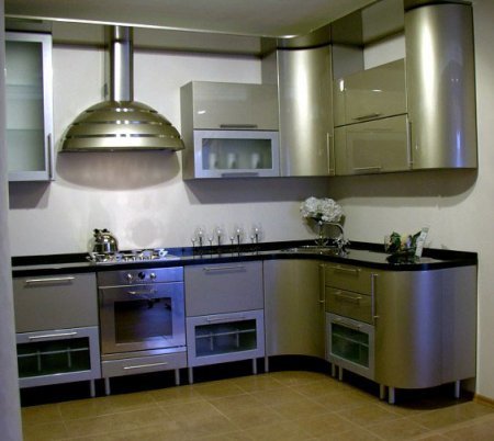 Kampiniai baldai virtuvei (65 nuotraukos) su kriaukle: „pasidaryk pats“ vaizdo įrašo montavimo instrukcijos, kaina, nuotrauka