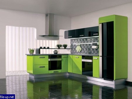 Juodas ir žalias dizainas