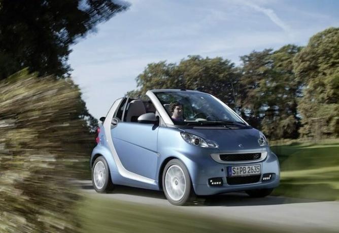 Kupė ir Kabrioletas "Smart ForTwo mažai tinka kelionėms į prekybos centrą. | Nuotrauka: cheatsheet.com.