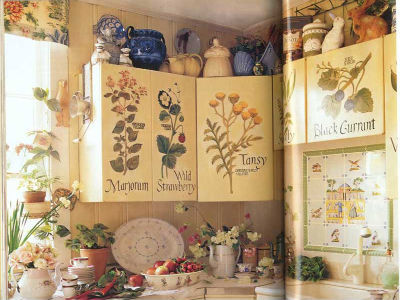 seno virtuvės komplekto dekupažas