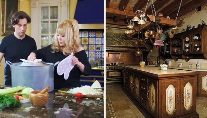  Daugeliui Rusijos žvaigždės, virtuvė - pati mėgstamiausia vieta savo didžiulių pilių ir dvarų.