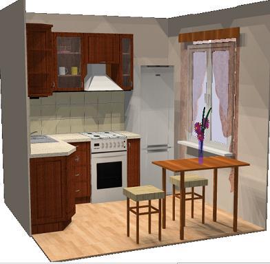 Maža virtuvė: baldai - 6 metrų pakanka viskam, ko reikia.