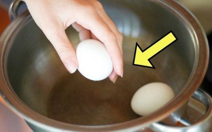 Virti kiaušinius, kurie gali būti valomos tam sekundės.