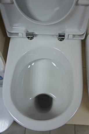 WC su "lentynos" arba "lėkštės".