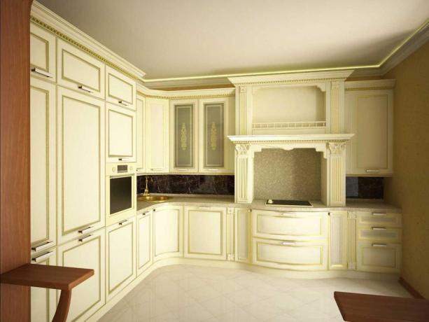 klasikinis virtuvės interjeras
