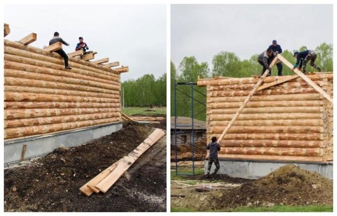 Daugiau dviejų namų būsimiems ūkininkams (Sultanovas, Čeliabinskas regionas) statyba.